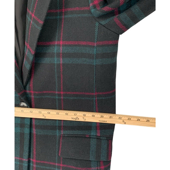 LOFT One Button Plaid Coat NEW Charcoal Lined - Picture 5 of 11